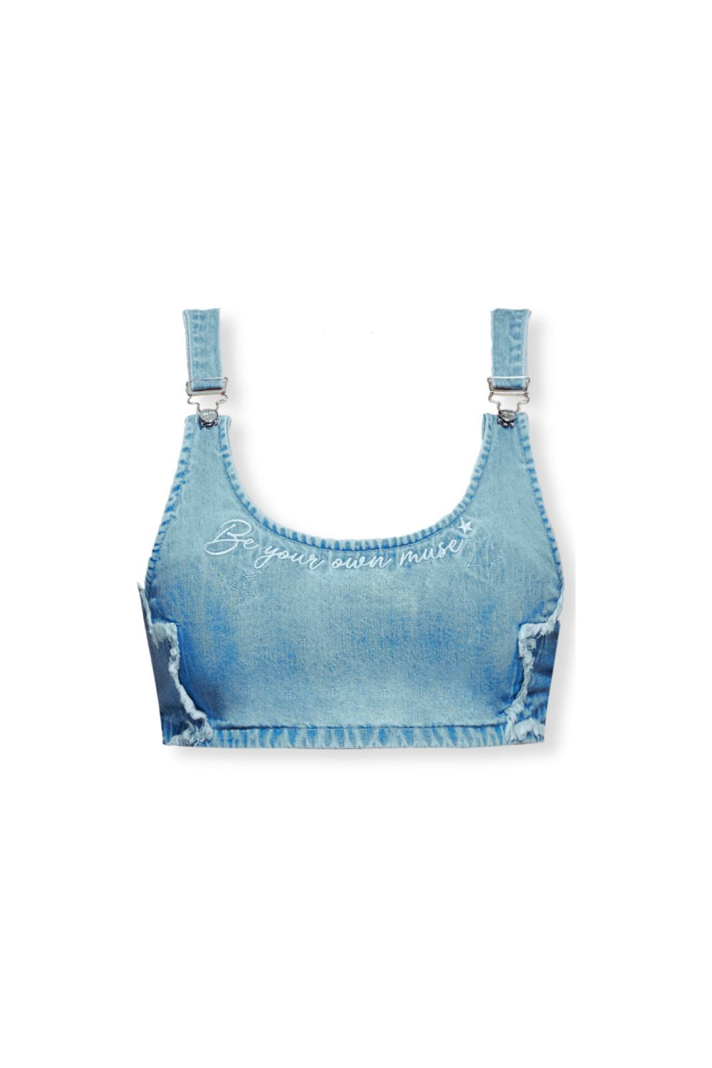 Sphere Denim Crop Top