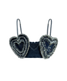 Twin Heart Denim Top