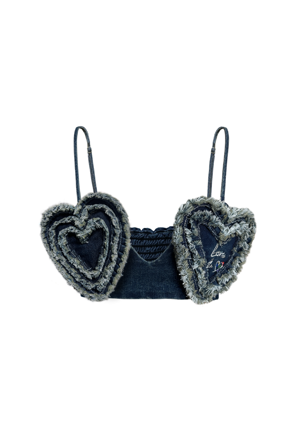 Twin Heart Denim Top