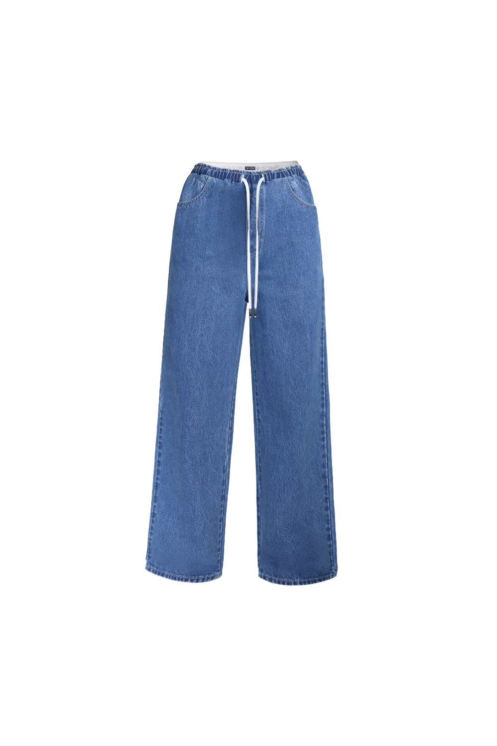 Meri Double Waisted Denim Trousers