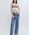 Meri Double Waisted Denim Trousers