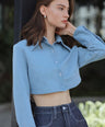 M Denim Crop Shirt