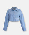 M Denim Crop Shirt